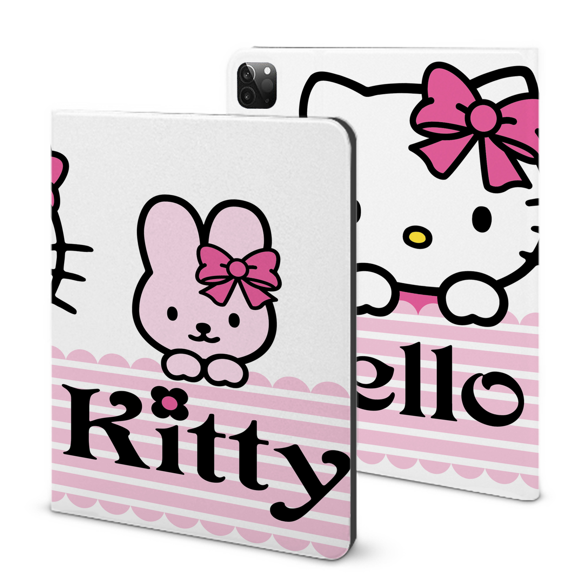 （画像用） Hello Kitty ハローキティ IPadケース ペンホルダー付き ブックスタイルデザイン